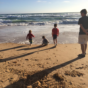 Anthony Clough with his three sons